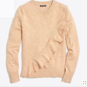 J. Crew Factory Ruffle-front crewneck sweater
